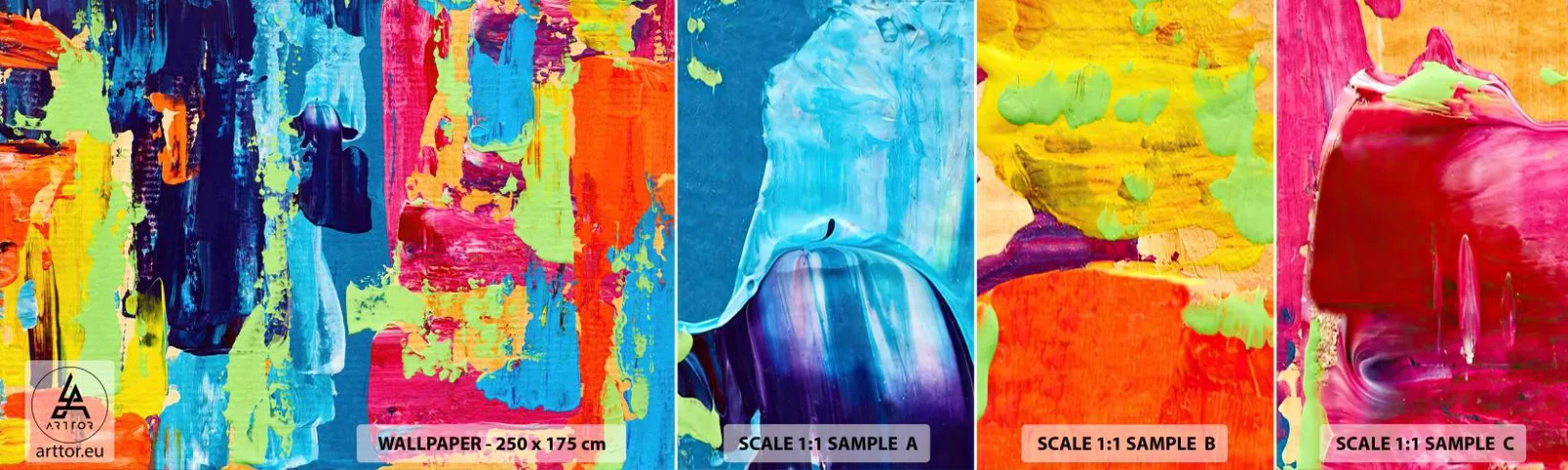 Amostra de Papel de Parede Standard Eco - A vida é bela! - Abstração, Gráficos, Pedaço - 100x30 cm