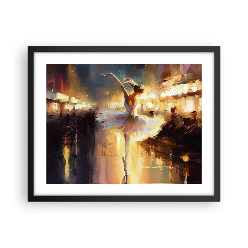 Pôster com moldura preta - Milagre na rua - 50x40 cm