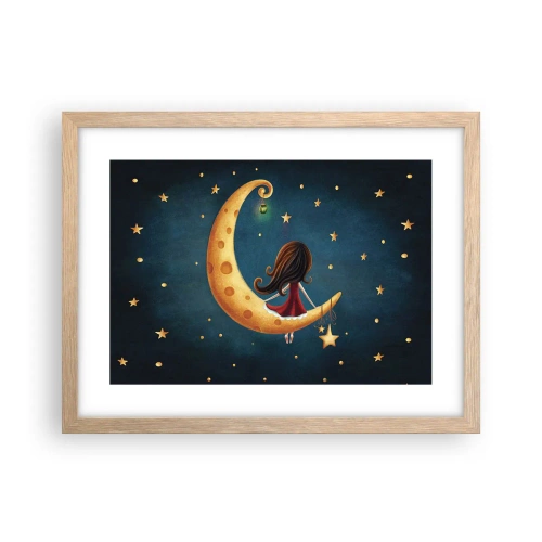 Pôster com moldura de carvalho claro - Uma vez... - 40x30 cm