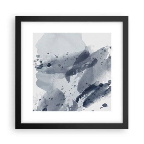 Pôster com moldura preta - Um estudo da natureza da água - 30x30 cm