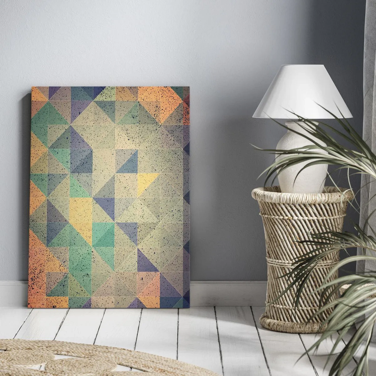 Quadro em tela - República dos triângulos - 80x120 cm