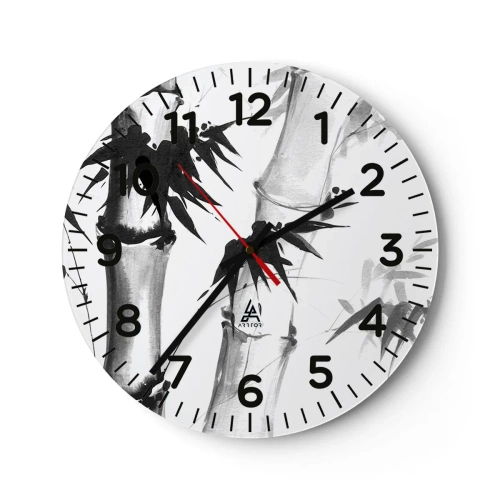 Relógio de parede - Relógio em vidro - Foco no Oriente - 30x30 cm