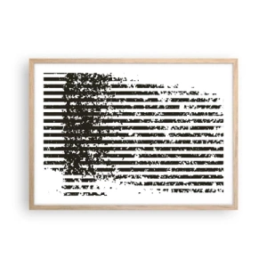 Pôster com moldura de carvalho claro - Ritmo e ruído - 70x50 cm