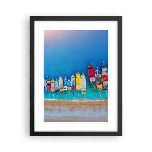 Pôster com moldura preta - Vista panorâmica - 30x40 cm