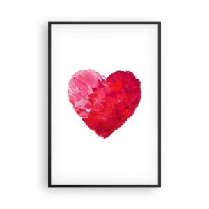 Pôster com moldura preta - All you need is love - 61x91 cm