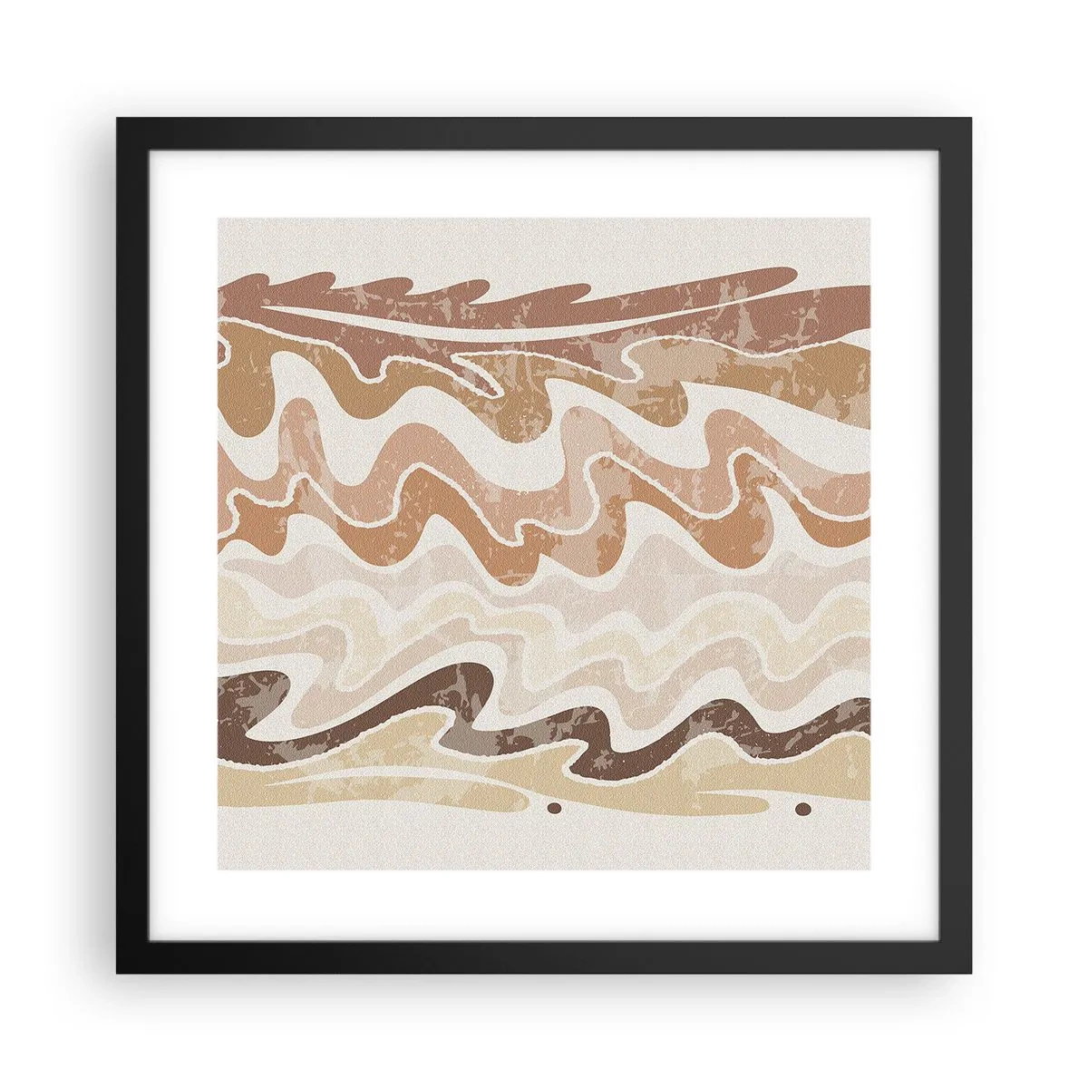 Pôster com moldura preta - Boa energia – boas emoções - 40x40 cm