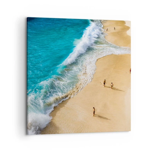 Quadro em tela - E depois o sol, a praia… - 50x50 cm