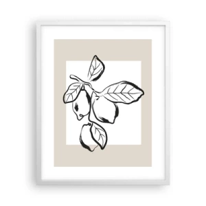 Pôster em moldura branca - Onde o limão amadurece… - 40x50 cm