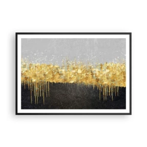 Pôster com moldura preta - Para dentro e para cima - 100x70 cm