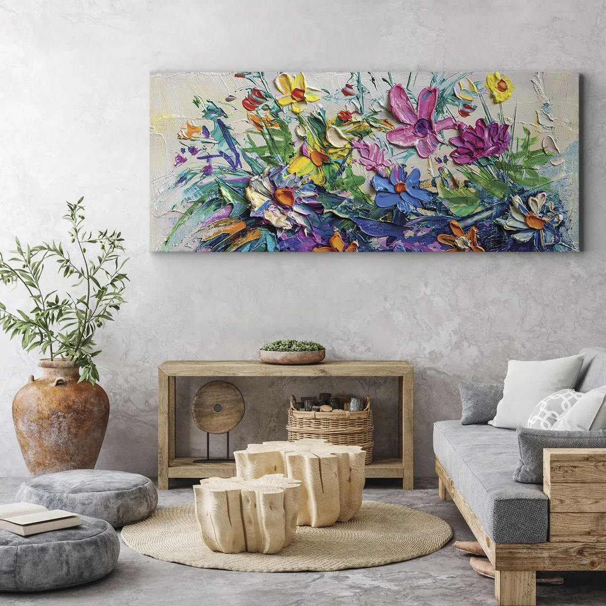 Quadro em tela - Não é de todo natureza morta - 100x40 cm