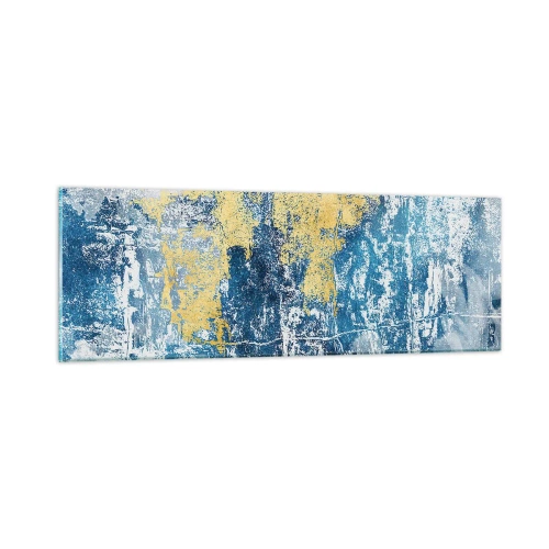 Quadro em vidro - Abstração cheia de clima - 90x30 cm