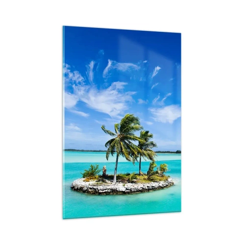 Quadro em vidro - Paraíso na terra - 80x120 cm