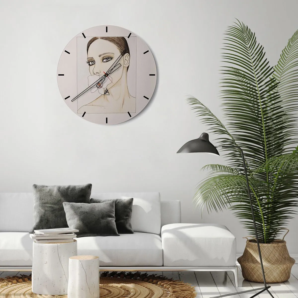 Relógio de parede - Relógio em vidro - Ondas do oceano quebrando em uma praia dourada, vistas de um ponto de vista aéreo - 30x30cm - Símbolo de elegância e beleza - Decoração de parede moderna para a sala de estar, cozinha e quarto ARTTOR
