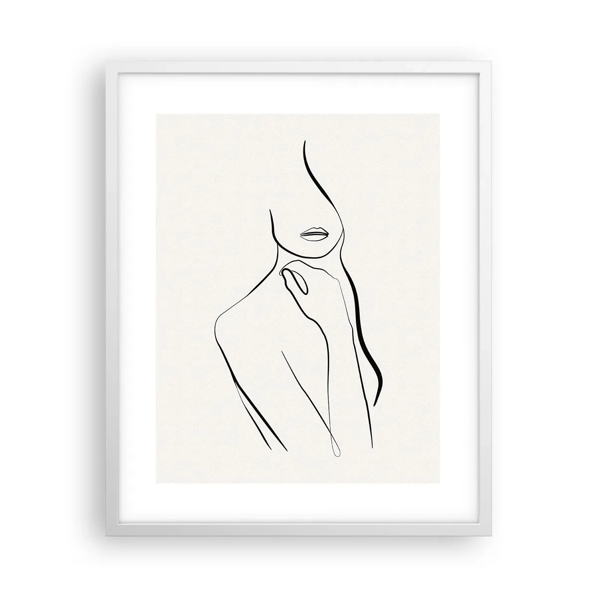 Pôster em moldura branca - Uma onda de melancolia - 40x50 cm