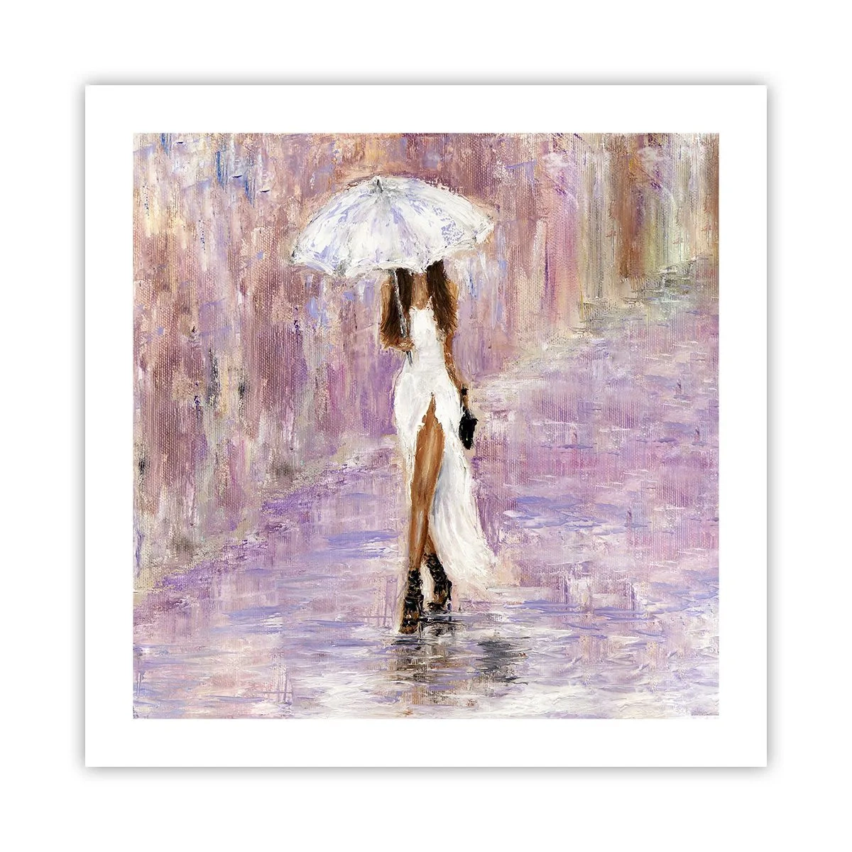 Pôster - Na chuva lilás - 50x50 cm