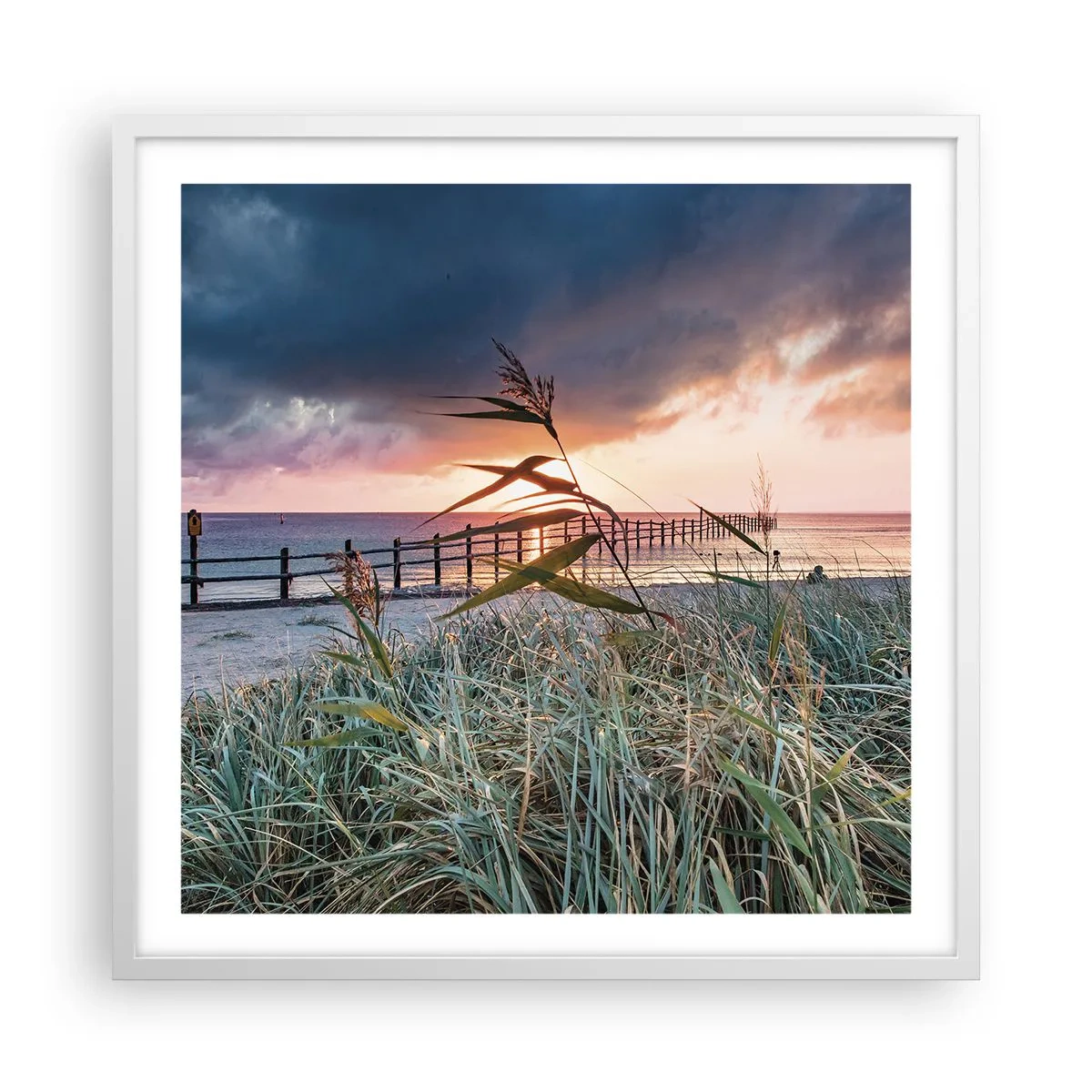 Pôster em moldura branca - O vento não leva - 60x60 cm