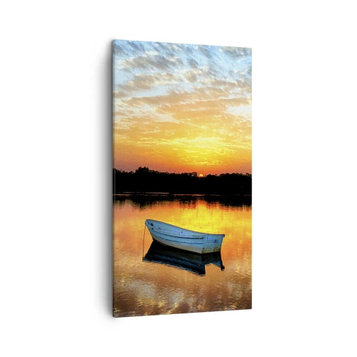 Quadro em tela - Olhe, ouça, medite - 45x80 cm