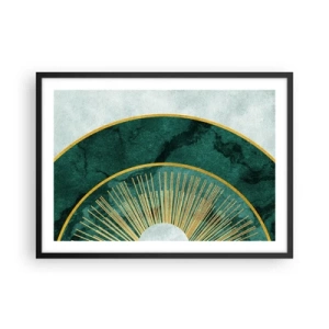Pôster com moldura preta - Outro sistema solar - 70x50 cm