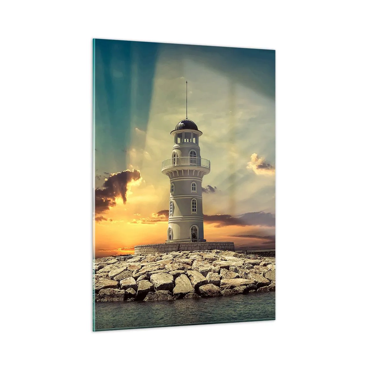 Quadro em vidro - Luz - Bondade - Beleza - 50x70 cm