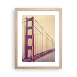 Pôster com moldura de carvalho claro - Entre o céu e a terra - 30x40 cm