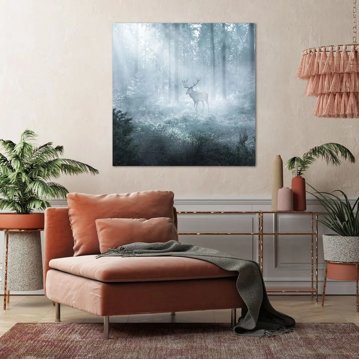 Quadro em tela - Passeio matinal à volta da propriedade - 30x30 cm
