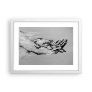 Pôster em moldura branca - Início... - 40x30 cm