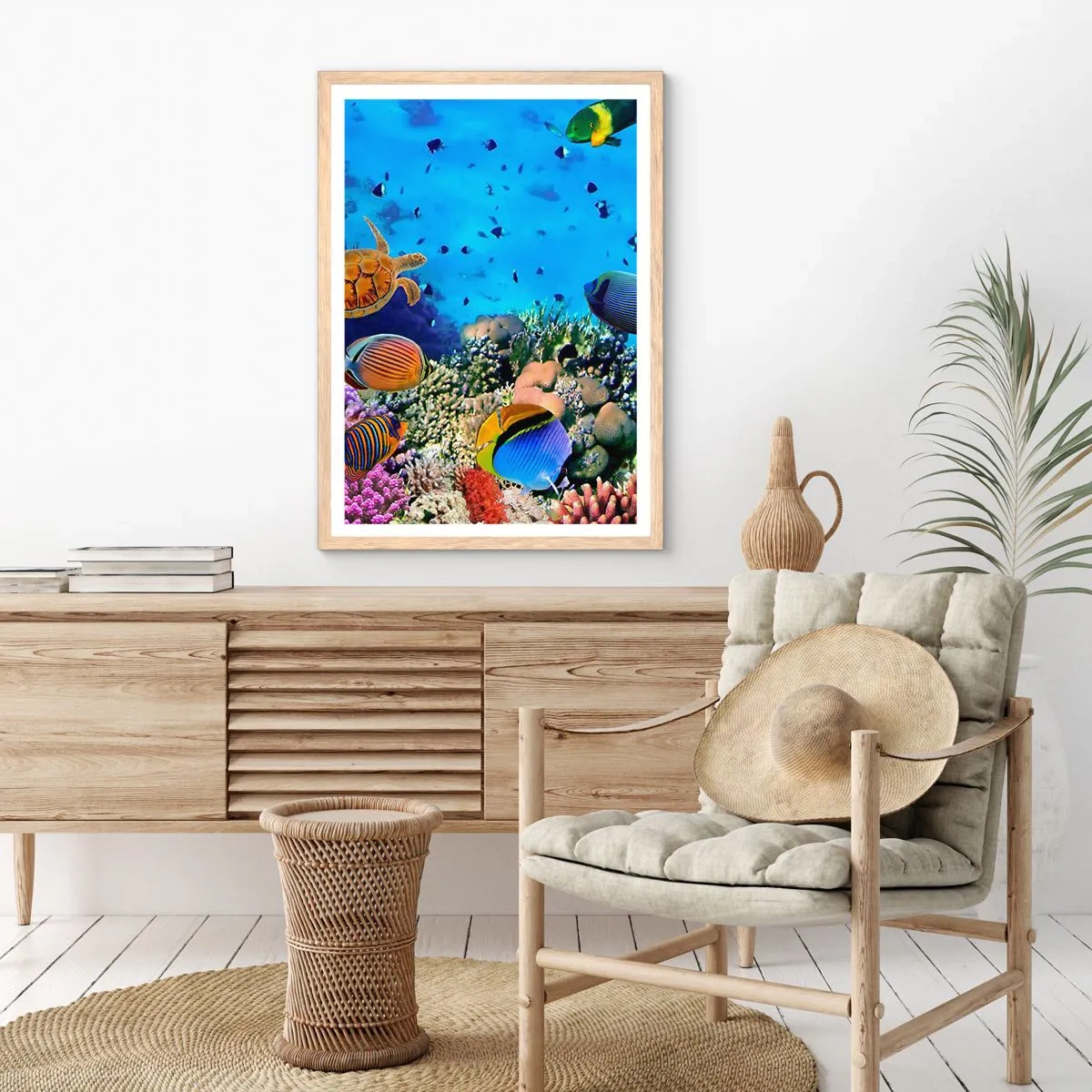 Pôster com moldura de carvalho claro - E o que sabemos sobre a vida... - 40x50 cm