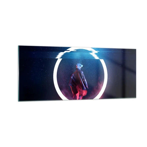 Quadro em vidro - Entre Mundos - 100x40 cm