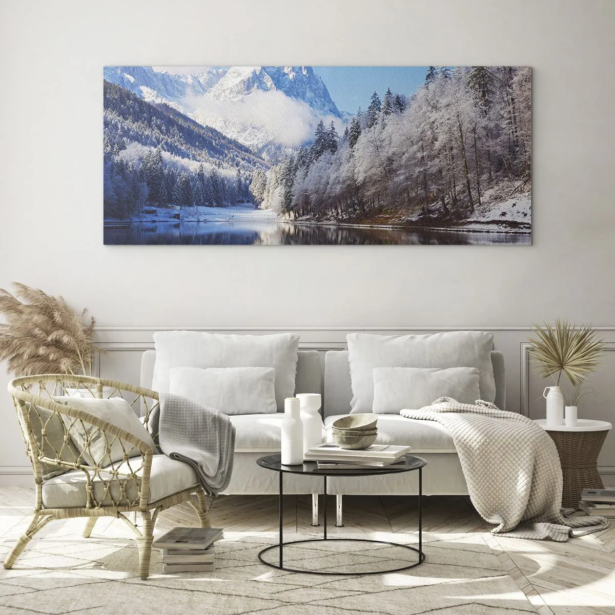 Quadro em vidro - Guarda de neve - 160x50 cm