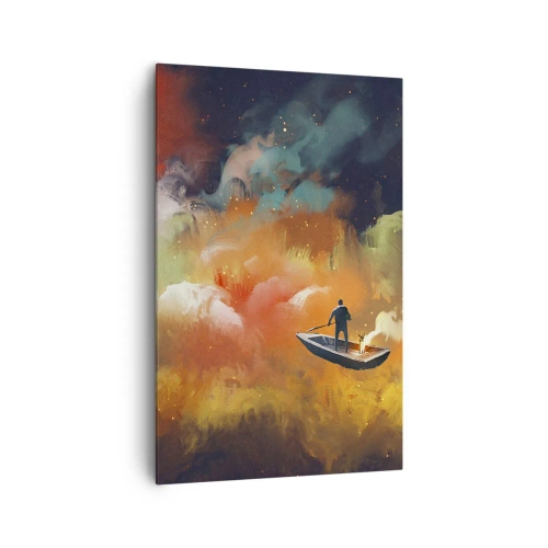Quadro em tela - De barco pela galáxia - 80x120 cm
