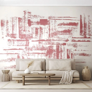 Papel de parede personalizado Premium Sand - Cidade Vermelha - Abstração, Gráficos, Pintura