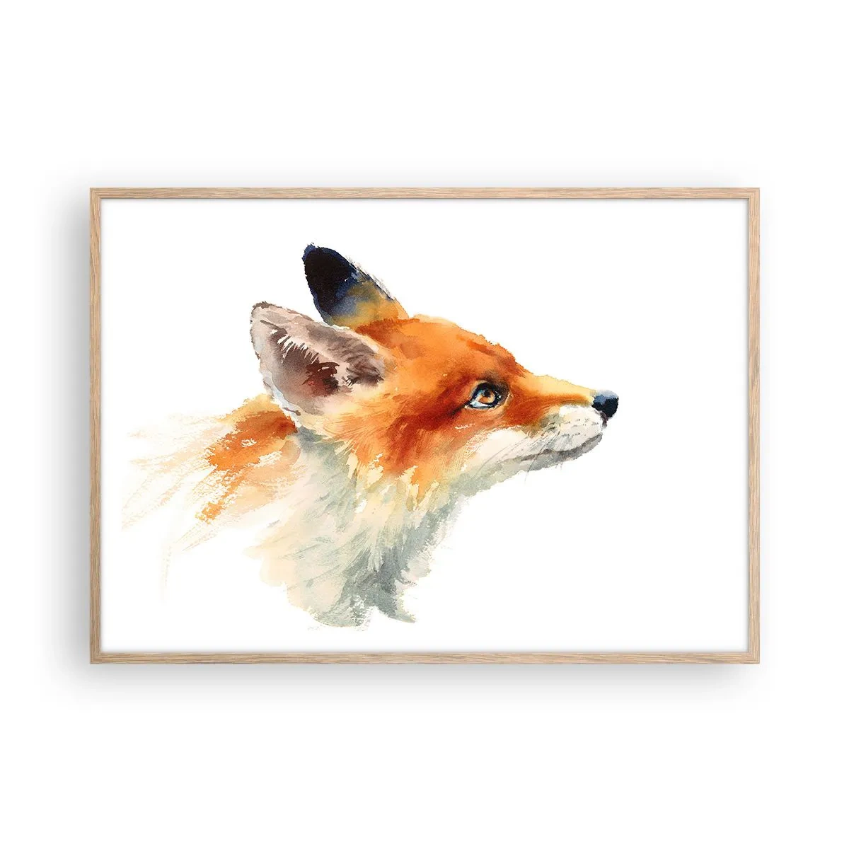 Pôster com moldura de carvalho claro - Nunca é demais ter cuidado - 100x70 cm