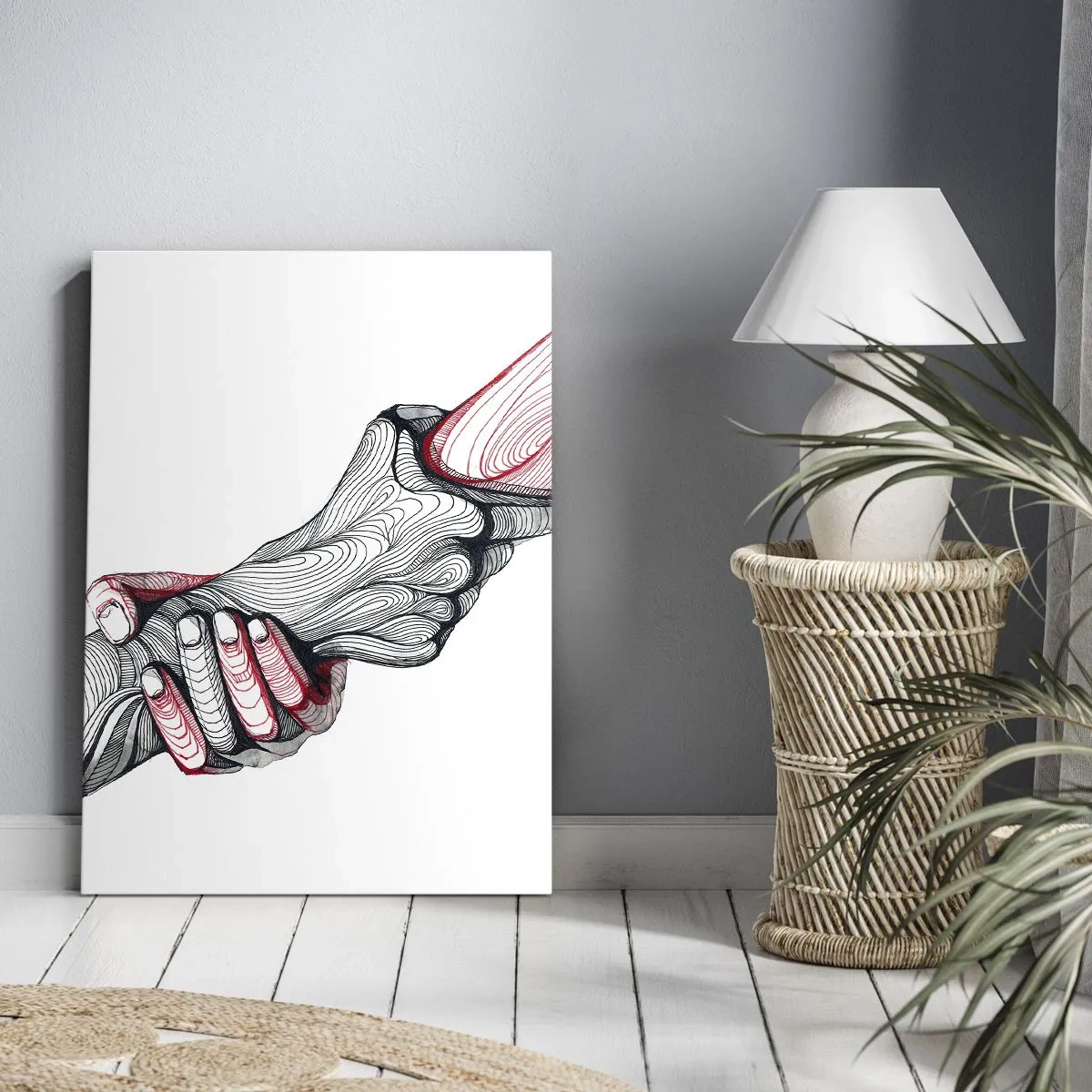 Quadro em tela - Está em boas mãos - 50x70 cm