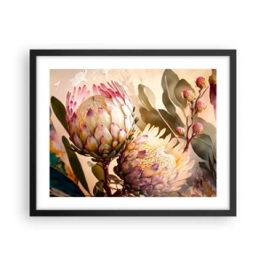 Pôster com moldura preta - Abraçado com ternura - 50x40 cm