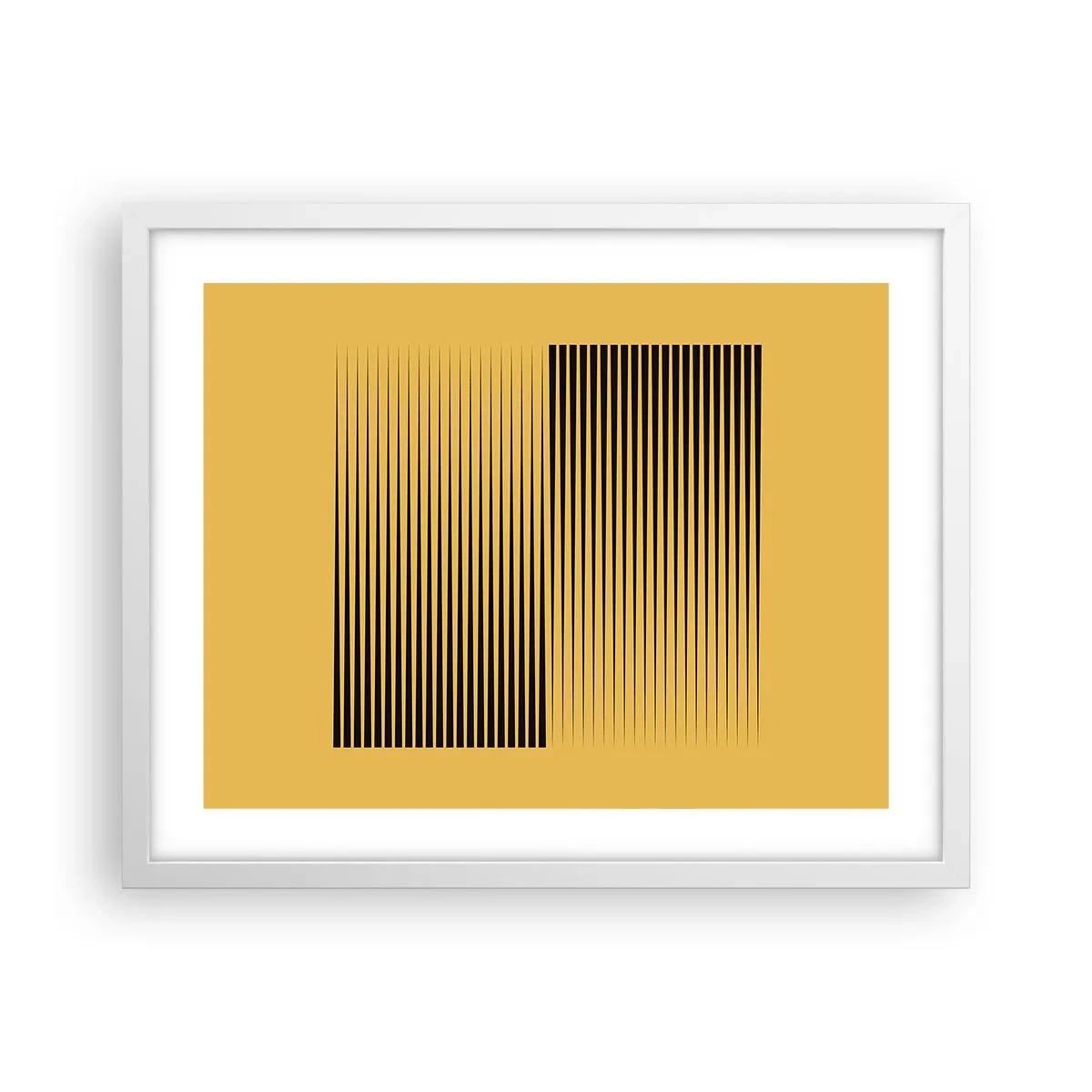 Pôster em moldura branca - Quadratura de opostos - 50x40 cm