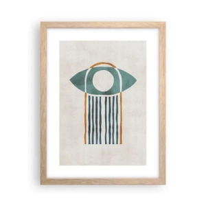 Pôster com moldura de carvalho claro - Sinais e rituais - 30x40 cm