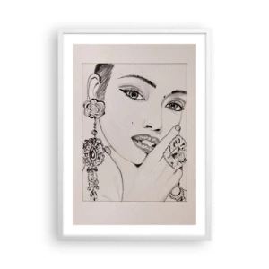 Pôster em moldura branca - A joia mais linda - 50x70 cm