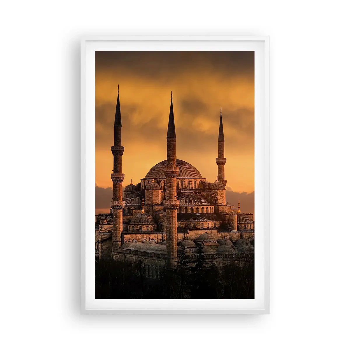 Pôster em moldura branca - Deus é grande - 61x91 cm