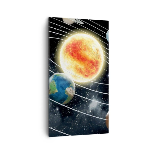 Quadro em tela - Dança espacial - 45x80 cm