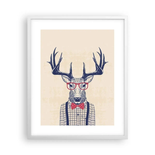 Pôster em moldura branca - Extravagância engraçada - 40x50 cm