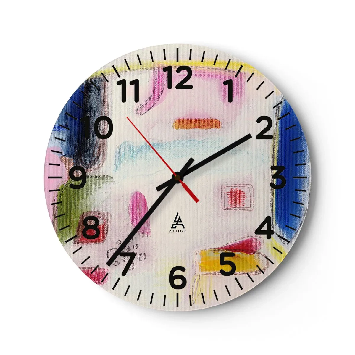 Relógio de parede - Relógio em vidro - Mais convexo do que côncavo ou plano - 40x40 cm