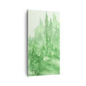 Quadro em tela - Desfocado pela névoa verde  - 65x120 cm