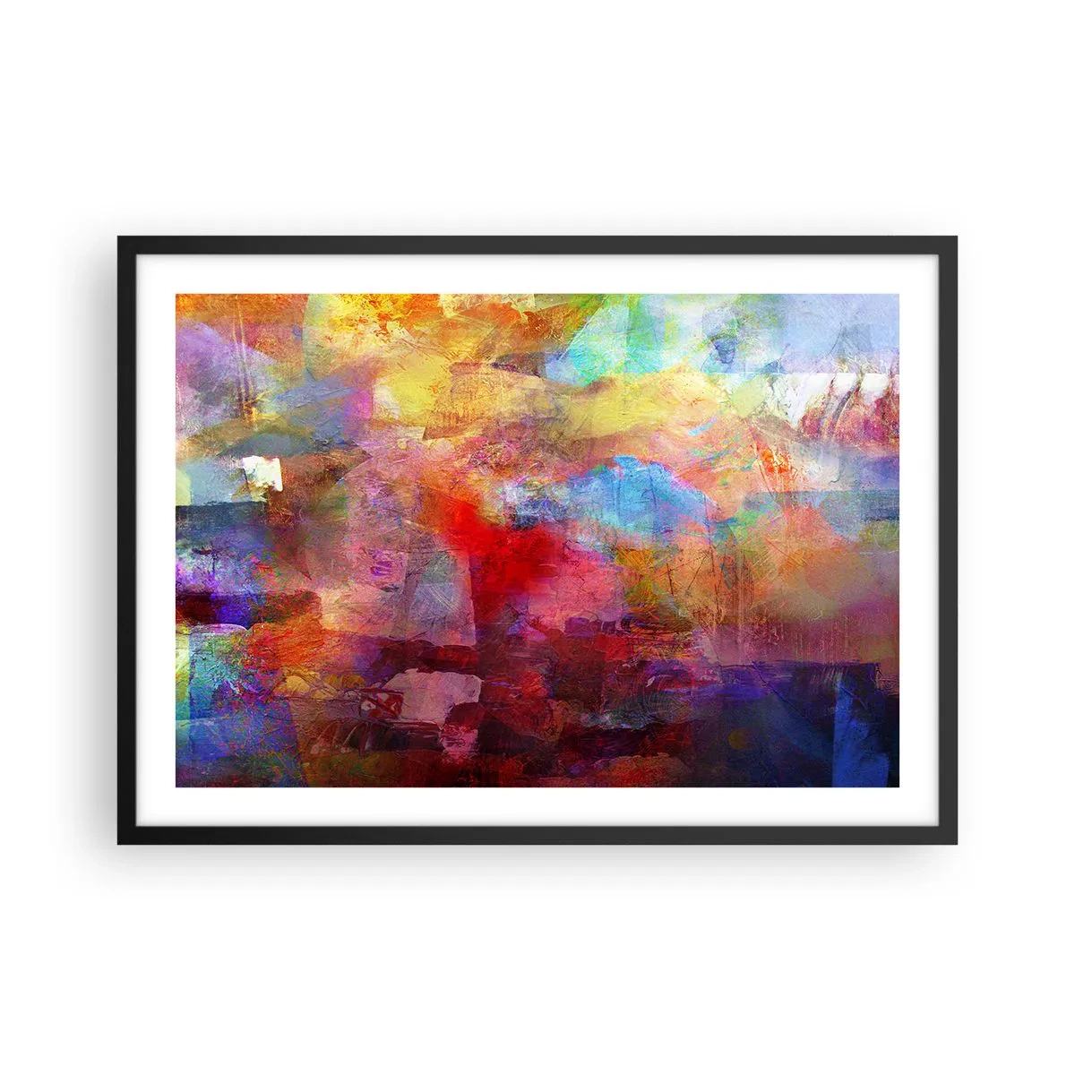 Pôster com moldura preta - Olhe para dentro do arco-íris - 70x50 cm