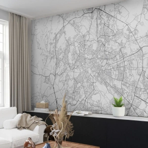 Papel de parede personalizado Adesivo Deluxe Sticker - Círculo romano - Cidade, Mapa da cidade, Roma