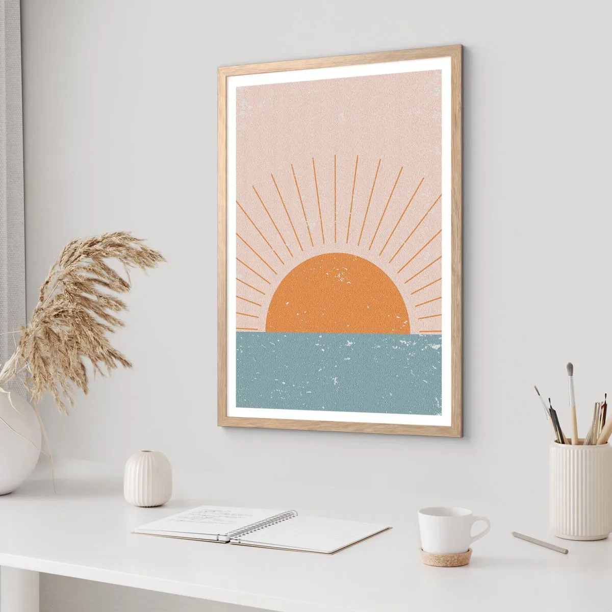 Pôster com moldura de carvalho claro - Um milagre diário - 50x70 cm