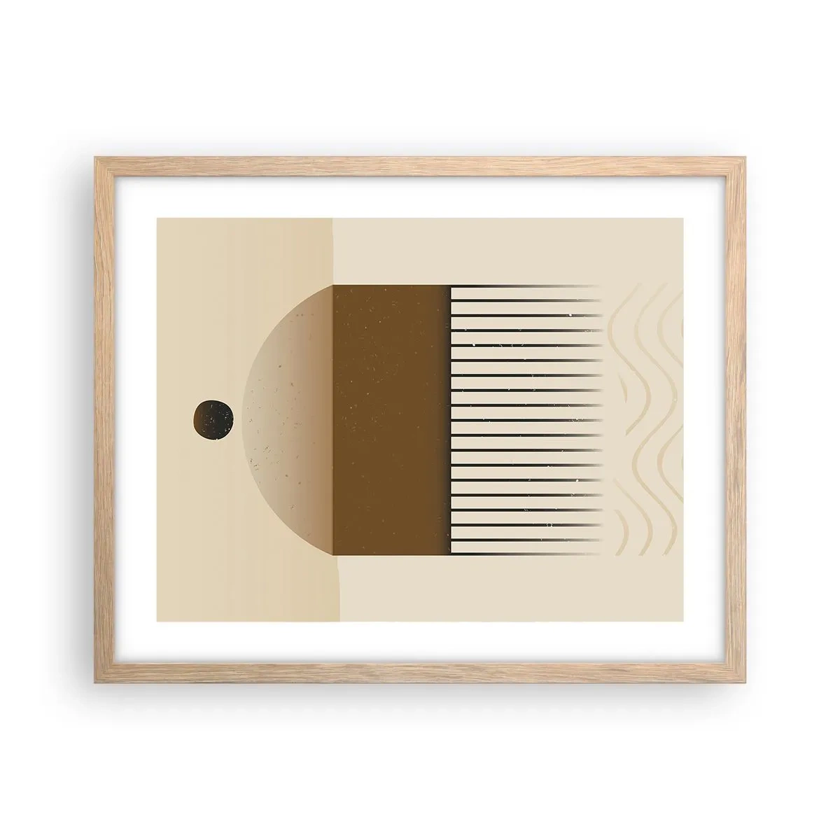 Pôster com moldura de carvalho claro - Diferentes estados - 50x40 cm