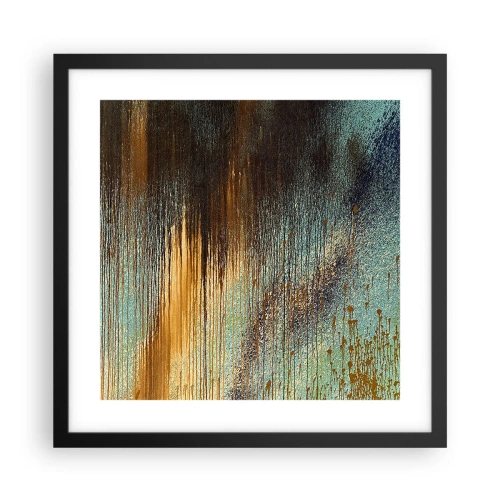 Pôster com moldura preta - Uma composição colorida não acidental - 40x40 cm