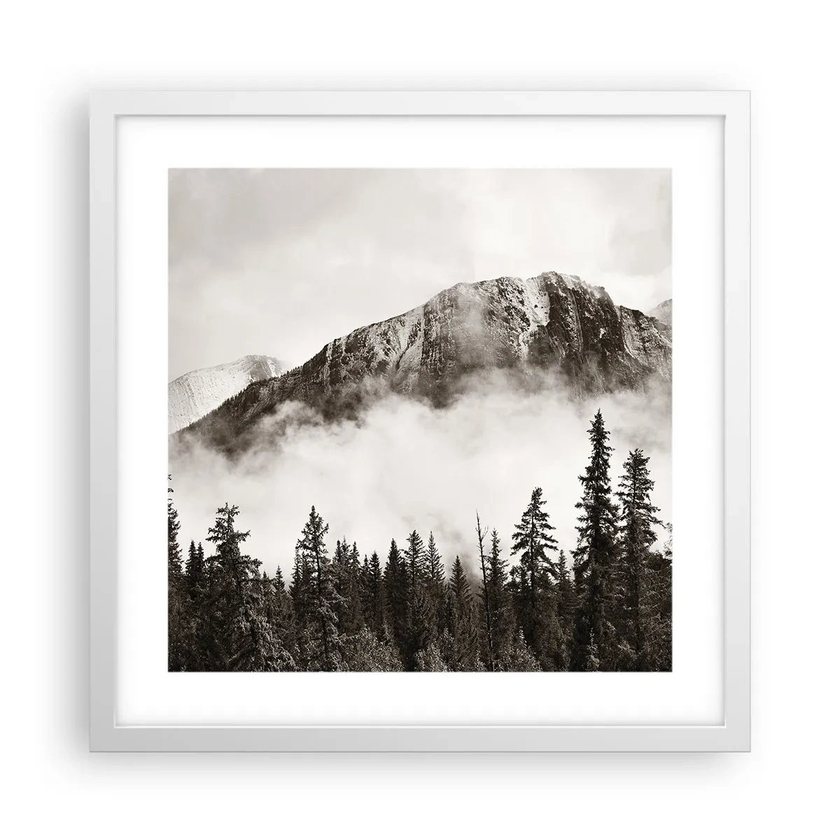 Pôster em moldura branca - O soberano de granito - 40x40 cm