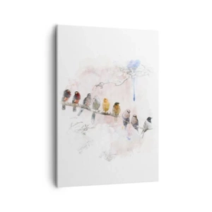 Quadro em tela - Reunião alada - 50x70 cm