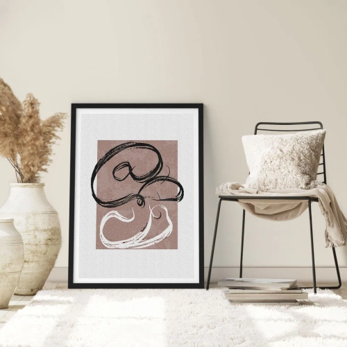 Pôster com moldura preta - Composição – a busca pela plenitude - 61x91 cm